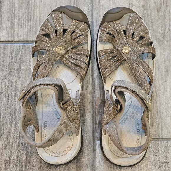 Keen Rose Sandals Women’s 10.5 Gray Water Hiking Sport Strap Outdoor Trail - Picture 5 of 10